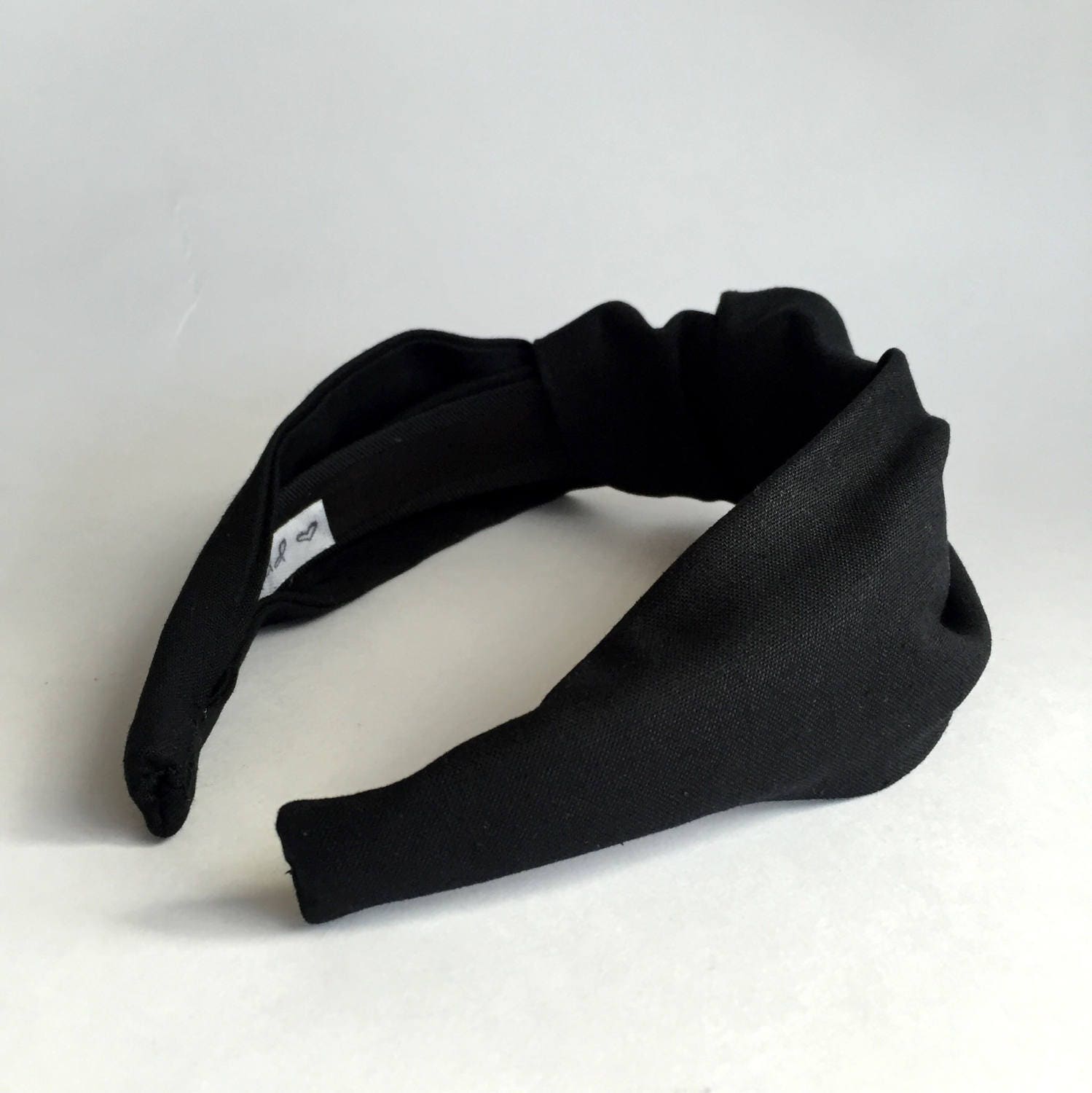 Headbands for Women Knotted Black Top Knot Headband Adult Etsy