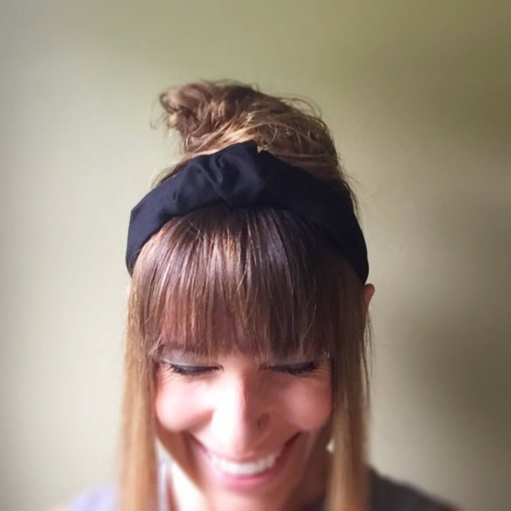 Headbands for Women Knotted Black Top Knot Headband Adult Etsy