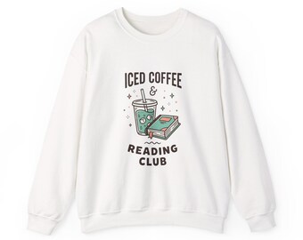 Iced Coffee & Reading Club Sweatshirt | Book Girl Summer, BookTok Aesthetic