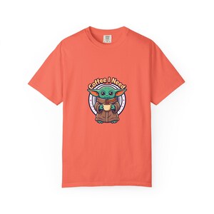 Grogu Needs Coffee Garment-Dyed T-shirt image 3