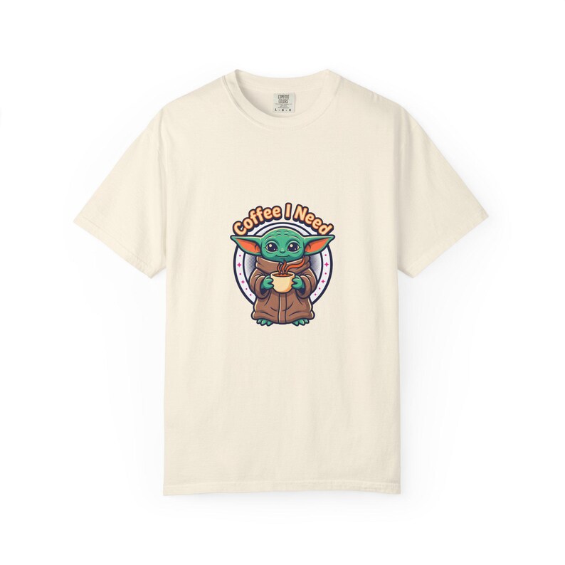 Grogu Needs Coffee Garment-Dyed T-shirt image 5