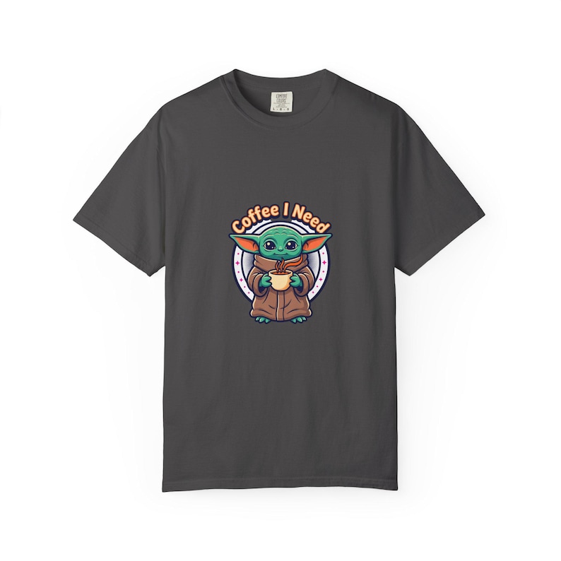 Grogu Needs Coffee Garment-Dyed T-shirt image 12