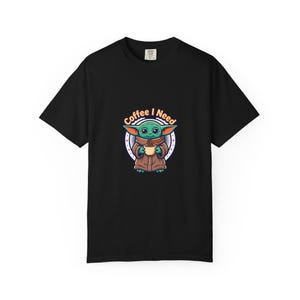 Grogu Needs Coffee Garment-Dyed T-shirt image 13