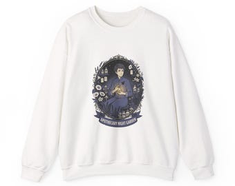 Mystic Apothecary Nightcaster Sweatshirt | Anime Aesthetic, Magical Boy Illustration
