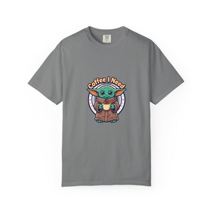 Grogu Needs Coffee Garment-Dyed T-shirt image 9