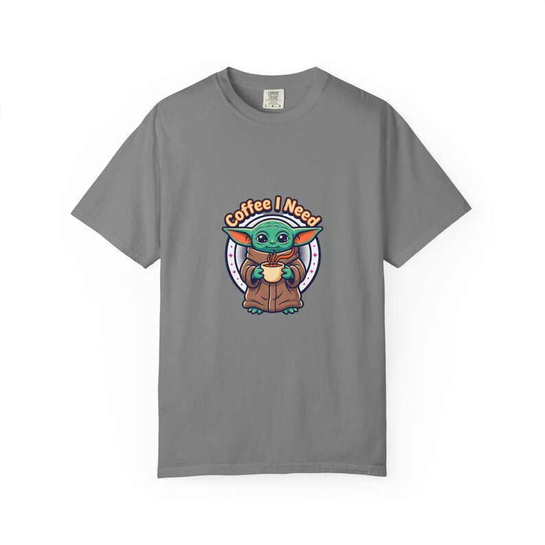 Grogu Needs Coffee Garment-Dyed T-shirt image 9