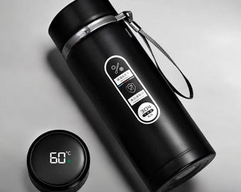 SoftAura roestvrijstalen thermosfles LED-temperatuurdisplay 500 ml-1L Sus304 thermoskan draagbare beker 2026 nieuw