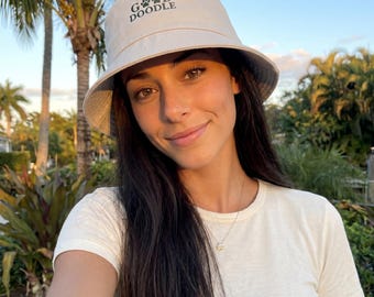 Good Doodle Bucket Hat | Bernedoodle Mom Hat | Doodle Dog Hat | Paw Print Bucket Hat | Bernedoodle Gift | Dog Mom Hat | Doodle Lover Hat