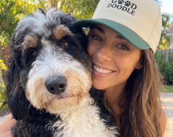Bernedoodle Mom Hat, Doodle Mom Baseball Cap, Embroidered Dog Mom Hat, Goldendoodle Mama Gift