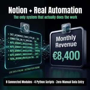 Notion Business OS / CRM, Fatturazione, Finanza + Automazione Python (Download immediato)