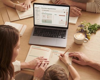 Organizador familiar para la vuelta al cole / Planificador de presupuesto escolar, lista de tareas y horarios / Plantilla de Excel y Google Sheets / Descarga instantánea
