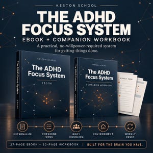 The ADHD Focus System + Workbook Practical Productivity Guide for Starting Tasks and Getting Things Done