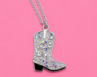 Western Cowgirl Rhinestone Necklace, Sparkly!