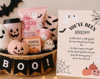 Boo Basket Letter for Kids | Editable Canva Halloween Note | Personalized Boo Surprise Printable | Cute Halloween Letter Insert