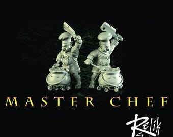 Halfling Chef Model 28mm 32mm - Unpainted Resin Figure