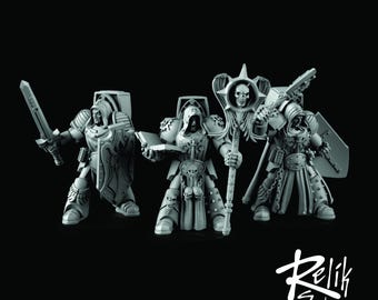 Space Attackers 3 Model Set 28mm 32mm - Unpainted Resin Figure