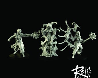 Desert Sorceress 3 Model Set 28mm 32mm - Unpainted Resin Figure