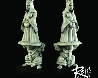 Halfling Queen Model 28mm 32mm - Unpainted Resin Figure