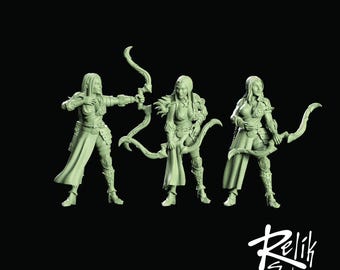Paladin Archers 3 Model Set 28mm 32mm - Unpainted Resin Figure