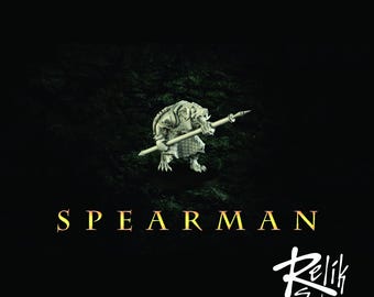 Rat Spearman Model 28mm 32mm - Unpainted Resin Figure