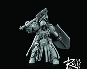 Space Attackers Model Pose C 28mm 32mm - Unpainted Resin Figure