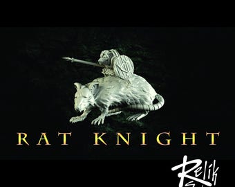 Rat Knight Model 28mm 32mm - Unpainted Resin Figure