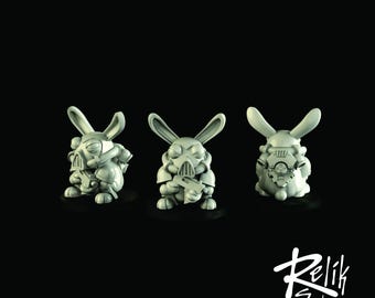 Space Rabbit Model Pose C 28mm 32mm - Unpainted Resin Figure