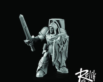 Space Attackers Model Pose A 28mm 32mm - Unpainted Resin Figure