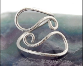 Double Hook Silver Finger Adornment