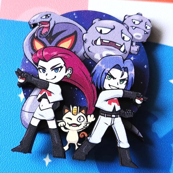 Team Rocket Original Anime 1.5" Multidimensional Pin