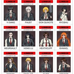 Limbus Company Sinner ID Badges
