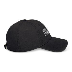 I Have a Type It's Fictional Hat — Funny Book Lover Gift — Embroidered Denim Cap — BookTok Gift — Reader Hat for Women image 3