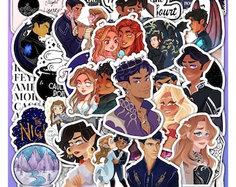 Acotar Sticker Sheet – A Court of Thorns and Roses Fan Art Vinyl Decals 40 designs (4 Full Sheets)