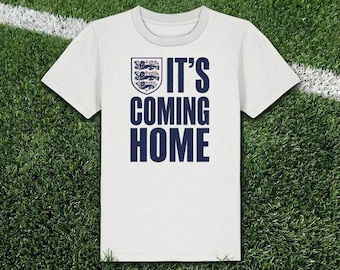 England Football T-Shirt | Kids World Cup Three Lions Tee (Organic Cotton)