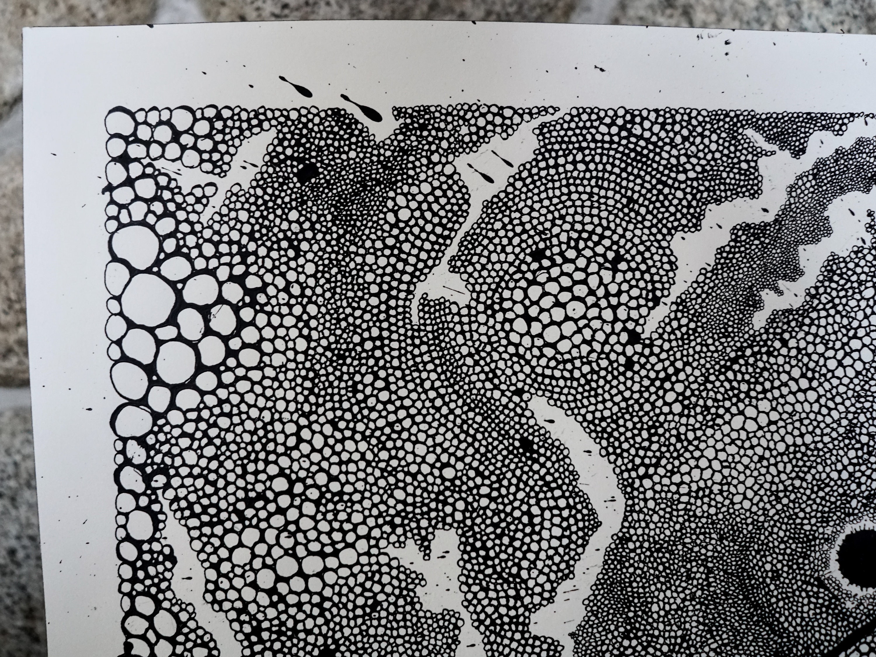 Original Abstract Pen & Ink Drawing - Abstract #2 - 12x16