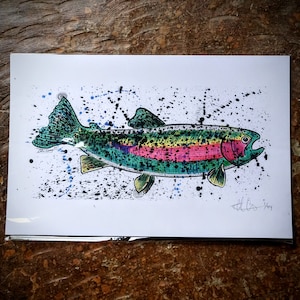 Big Rainbow Trout Print - 11x17 - Limited Edition