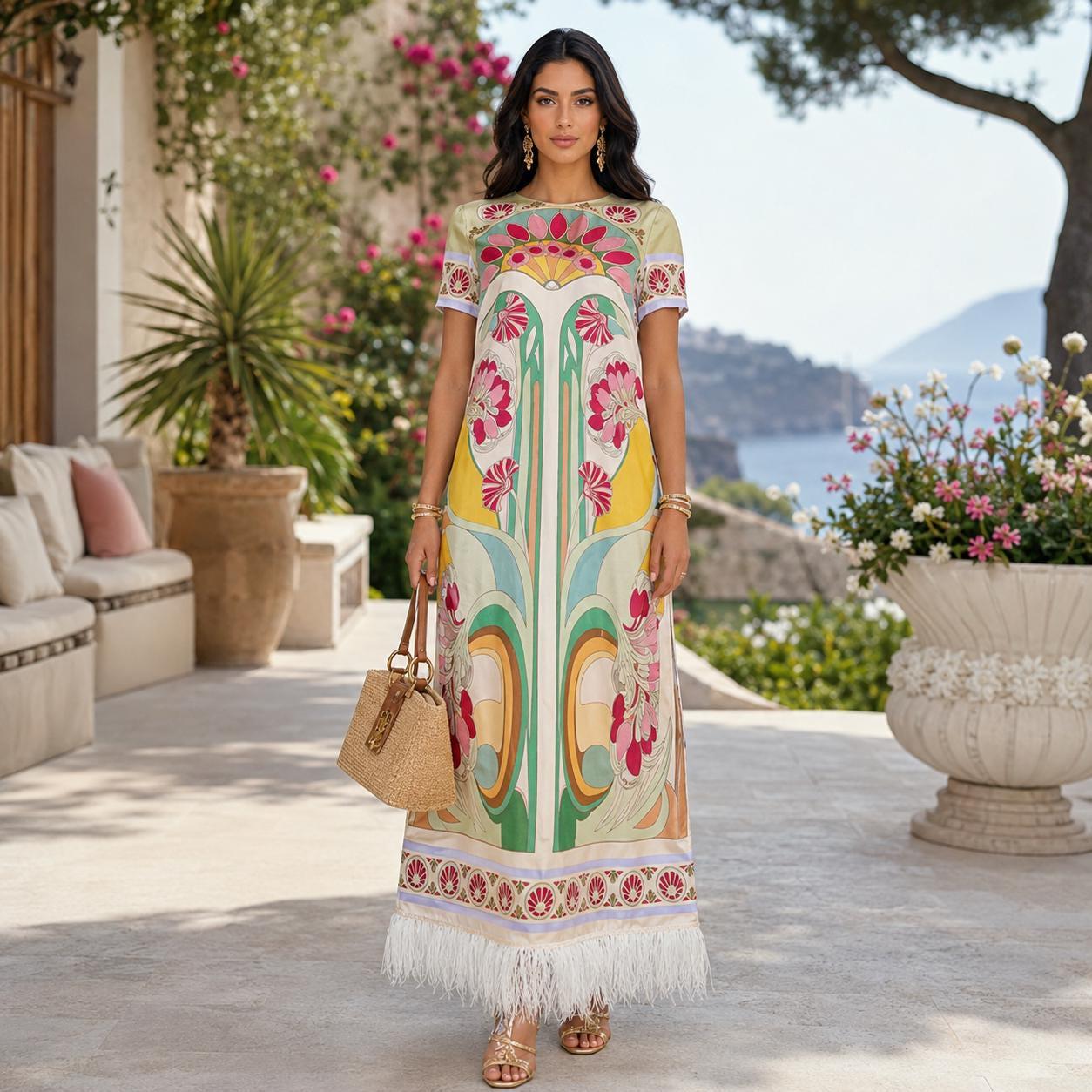 Cocktail Print Dress
