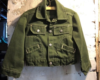 olive green jean jacket