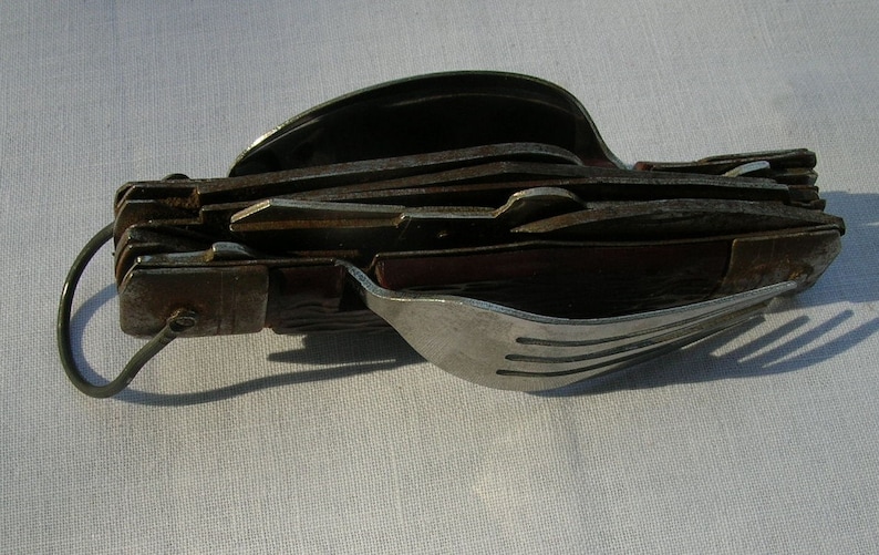 Vintage Camping Knife Blades Fork & Spoon Scissors Cork Etsy