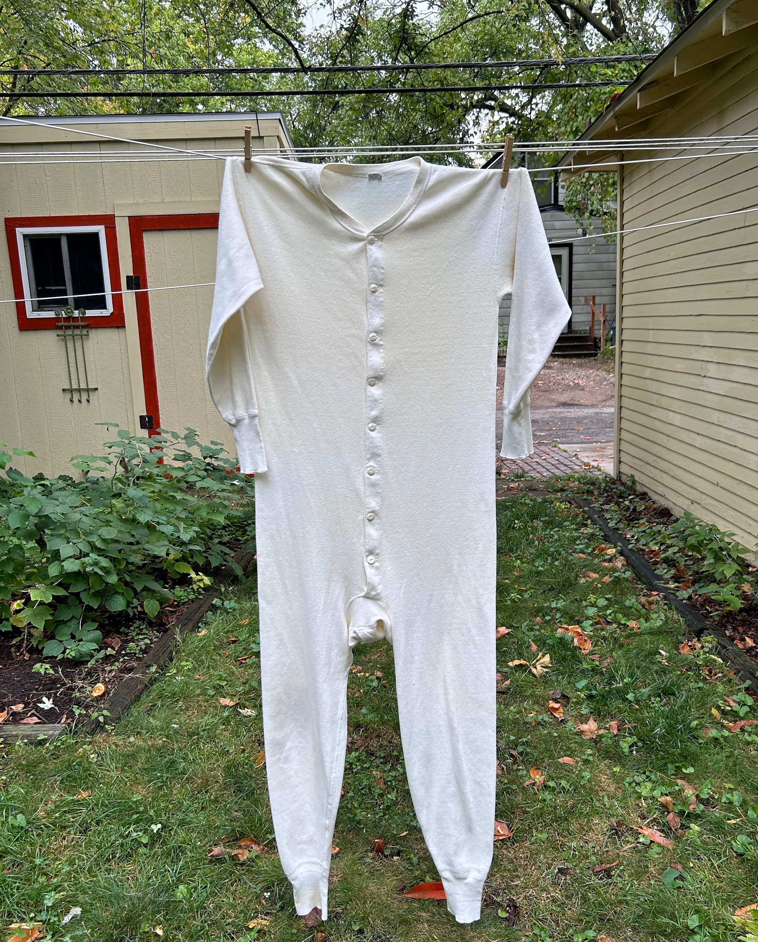 Vintage White Healthgard Long Underwear / Union Suit / Long Johns