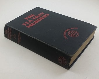 Libro antiguo: The Tea Tray Murders, de Christopher Bush, 1934, (William) Morrow Mystery, 1.ª edición, colección, regalo, muy buen estado