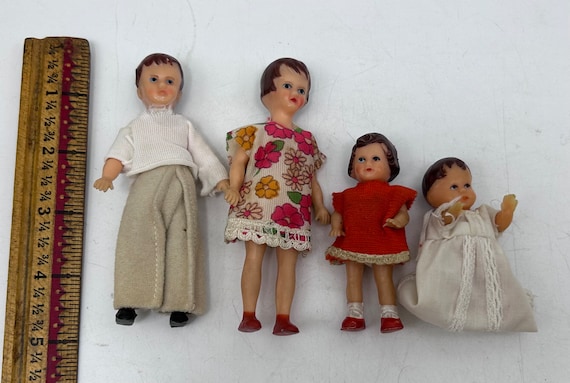 Vintage Ari Dollhouse Doll Family Father Man Mother Woman
