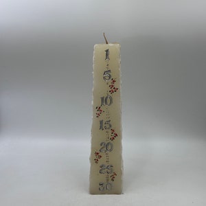 Vintage Pillar Wedding / Anniversary Candle: Bridal Shower Gift / Table Decoration, 1-30 years, Unlit, 12 Inches Tall, 1970s-1980s