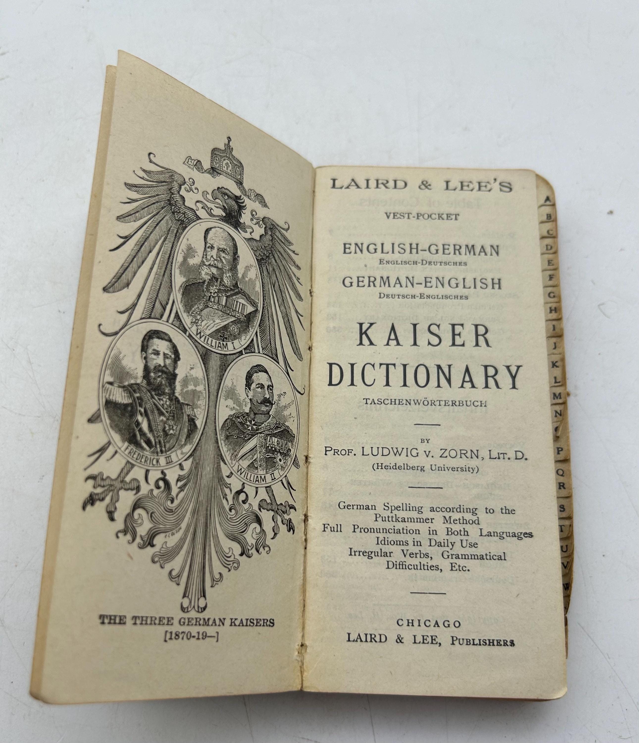 Antique / Vintage Book: Laird & Lee Vest Pocket Kaiser German