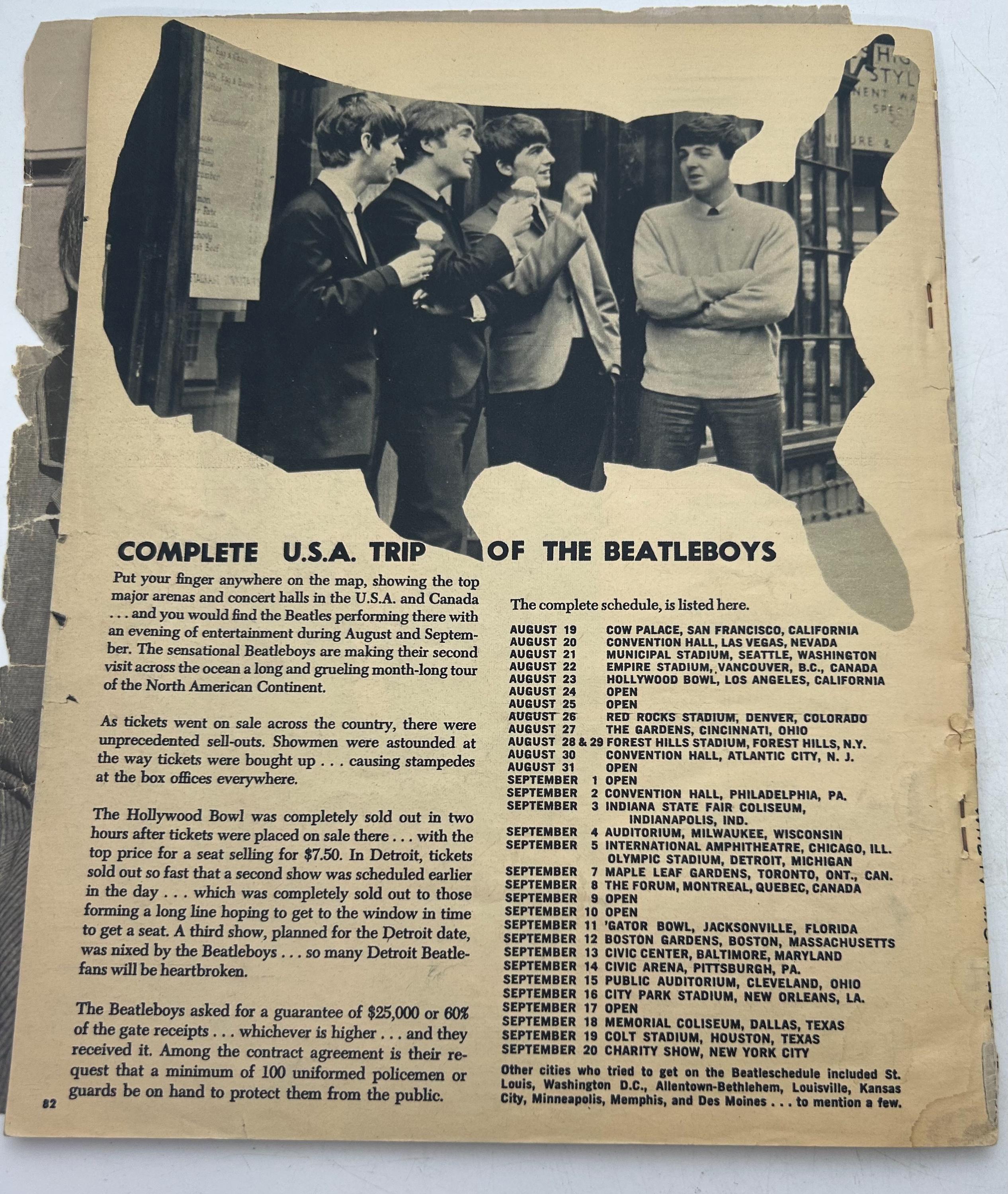 Vintage Magazine: Teen Pix Album, 1964, Beatles, American Tour