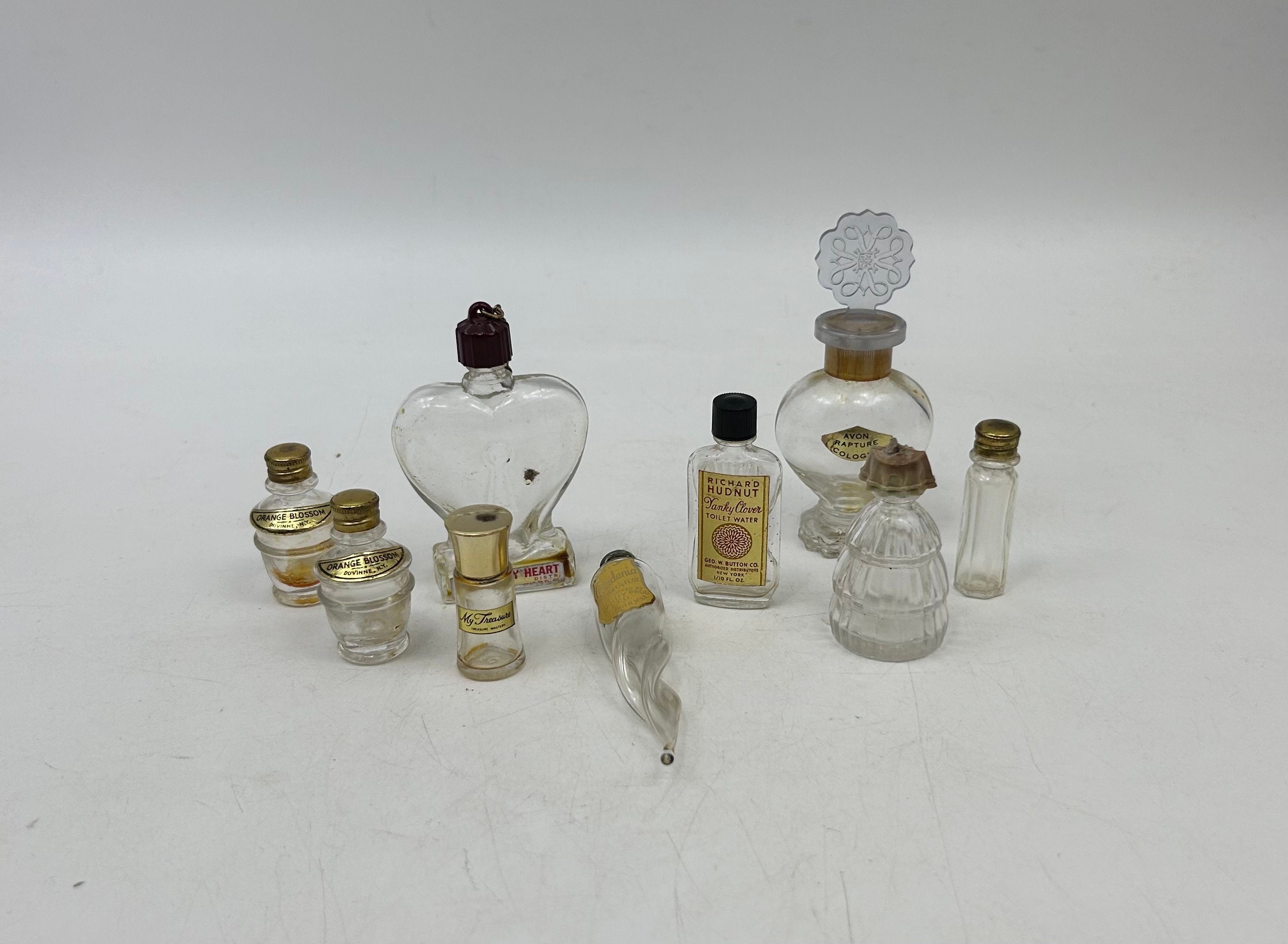9 Small Vintage Perfume / Cologne Bottles- 1930s-1960s, Richard