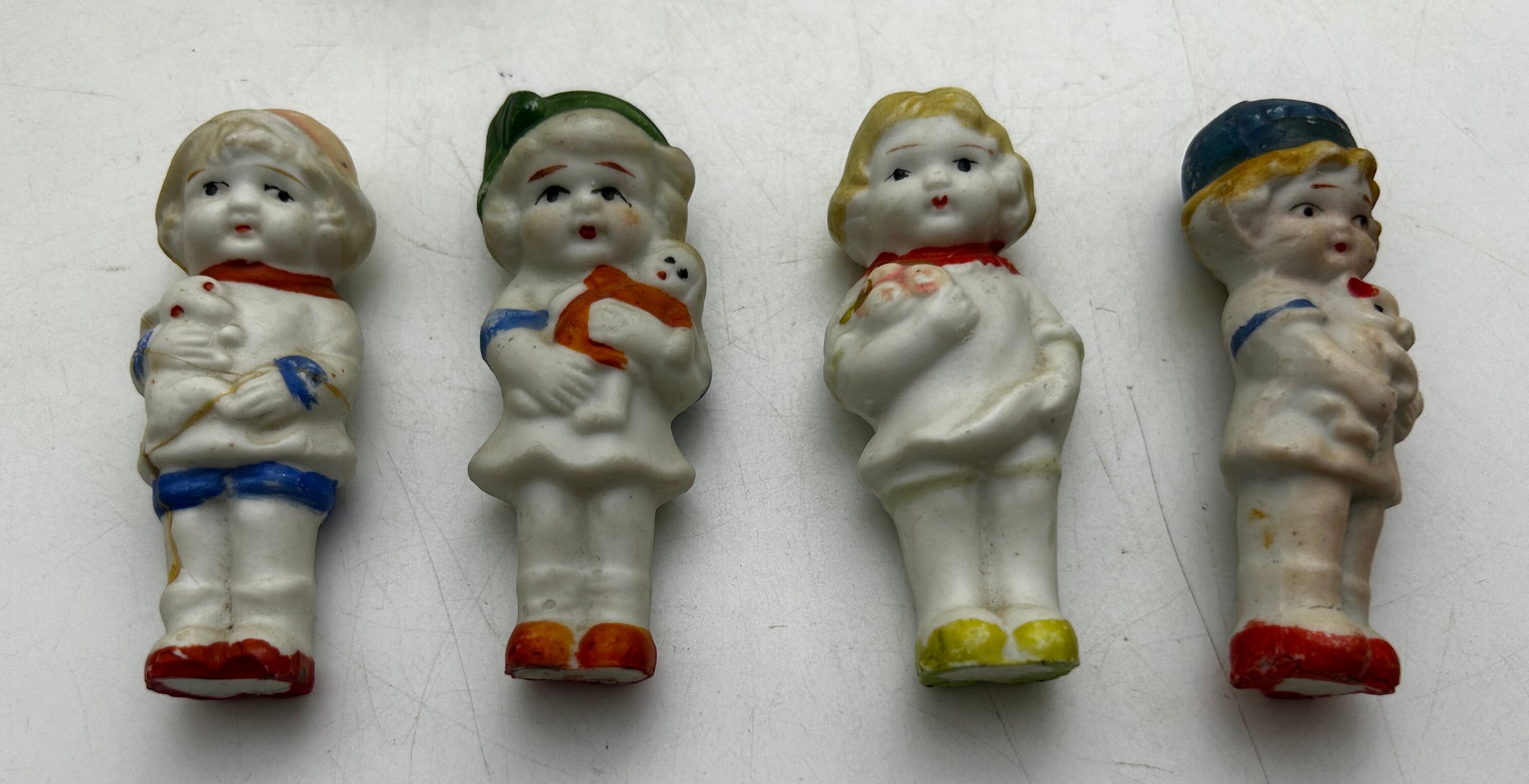 アンティーク ドイツ ミニ フローズン シャーロット セット Vintage Bisque Dolls: Frozen Charlotte / Penny Style, 3 Inch