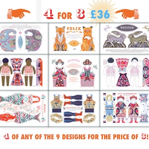 Any 4 Tea Towel / Dish Towel / Cloth Kit Designs for the price of 3 designs by Sarah Young image 1