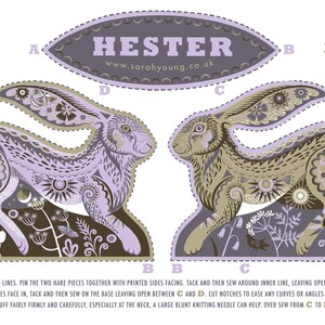 Hester de haas theedoek/doekenset - een zeefdrukontwerp van Sarah Young