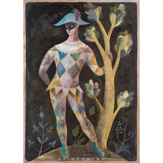 アルレクイン フィギュリン コメディア デラルテ 人形 マイセン人形